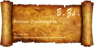 Borna Zsuzsanna névjegykártya